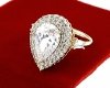 gold ring 18,60mm. gold-plated engagement xuping