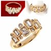 gold ring 18,60mm. gold-plated engagement xuping