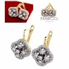 gold plated earrings with exclusive cubic zirconia
