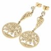 gold earrings made of stainless steel