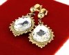 gold earrings made of stainless steel