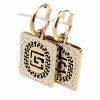 gold earrings made of stainless steel