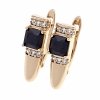 exclusive swarovski gold-plated earrings