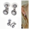 gold plated earrings with exclusive cubic zirconia