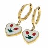gold earrings made of stainless steel