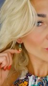 gold earrings made of stainless steel