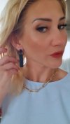 Golden earrings silk flowers
