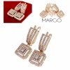 exclusive swarovski gold-plated earrings