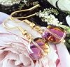 gold earrings made of stainless steel