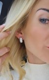 gold plated earrings with exclusive cubic zirconia