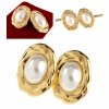 gold earrings made of stainless steel