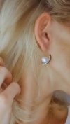 gold earrings made of stainless steel
