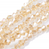 Glass beads faceted strands