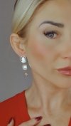 gold earrings made of stainless steel