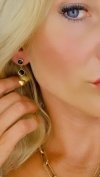 gold earrings made of stainless steel