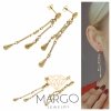 gold earrings made of stainless steel
