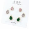 gold plated earrings with exclusive cubic zirconia