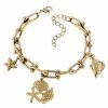 BRACELET GOLD CELEBRITY STAINLESS STEEL