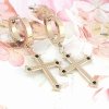 gold earrings made of stainless steel