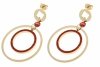 gold earrings made of stainless steel