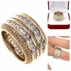 gold ring 18,60mm. gold-plated engagement xuping
