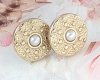 gold earrings made of stainless steel
