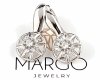 gold plated earrings with exclusive cubic zirconia