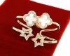 gold plated earrings with exclusive cubic zirconia