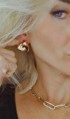 gold plated earrings with exclusive cubic zirconia
