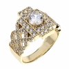 gold ring 18,60mm. gold-plated engagement xuping