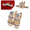 exclusive swarovski gold-plated earrings