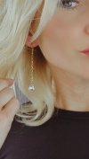 gold earrings made of stainless steel