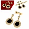 gold earrings made of stainless steel