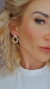 gold plated earrings with exclusive cubic zirconia