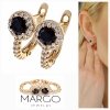 gold plated earrings with exclusive cubic zirconia