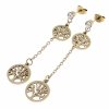 gold earrings made of stainless steel