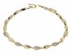 3859 Bransoletka złota elegancka cyrkonie 19,5cm pozłacana 14k Aisadi