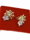 3430 Kolczyki złote pozłacane cyrkonie wtyczki 14K Xuping 