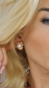 3078 Złote kolczyki pozłacane 18k Xuping wtyczki wtykane sztyfty