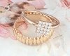 3721d Pierścionek 16,30mm złoty pozłacany 18k Xuping