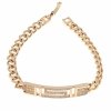 3675 Bransoletka złota cyrkonie 19cm pozłacana 18K Xuping