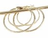4146c Kolczyki złote pozłacane wiszące 14K Xuping koła 4cm