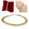 59j Bransoletka złota elegancka 19cm cyrkonie pozłacana 14k Viki Lady