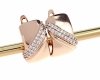 321a Złote kolczyki cyrkonie pozłacane rose gold Xuping wiszące 