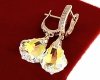 4366 Kolczyki złote Austrian Crystal cyrkonia pozłacane 18k Xuping wiszące