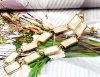 2241a Kolczyki złote celebrytki stal chirurgiczna wiszące