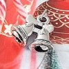1266g Srebrna zawieszka świąteczna Boże Narodzenie święta prezent do łańcuszka bransoletki 