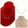 0170 Złoty łańcuszek Austrian Crystal 42+5 naszyjnik pozłacany 14K Xuping motylki