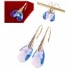 2453a Kolczyki złote Austrian Crystal cyrkonia pozłacane 18k Xuping wiszące