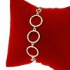 2592 Bransoletka złota elegancka 19cm cyrkonie pozłacana 14k Viki Lady